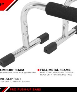 JFIT Pro Push Up Bar Stand, Set of 2 Bars - Made in Taiwan - UPDATED STYLE - 9" or 11" Options - NEW Thicker Grips and Non-Skid Feet for Enhanced Push Ups 9 Inch Pro Pushup 24 81ANgfzAzYL