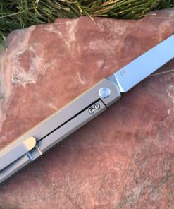 TACTICAL GEARZ Japanese Style Higonokami Front Flipper! Solid Titanium Handle! D2 Steel Tanto Blade. Includes Sheath! (Tatsu Higonokam) Tatsu Higonokam 12 81APCW6NcHL