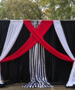 BalsaCircle 10 ft x 10 ft White Polyester Photography Backdrop Drapes Curtains Panels - Wedding Decorations Home Party Reception Supplies 30 81APNV5p0TL