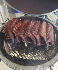 Aura outdoor products Stainless Steel Rib and Roasting Rack for Big Green Egg, Kamado Joe, Vision, Grill Dome, Primo, and All Indoor ovens 7 81APbZHkMrL