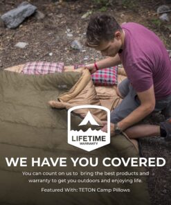 TETON Sports Mammoth Queen Size Sleeping Bag- Double Sleeping Bag – A Warm Bag the whole family can enjoy – Great Sleeping Bag for Camping, Hunting and base camp. Compression Sack Included 31 81ARkcs89nL 1