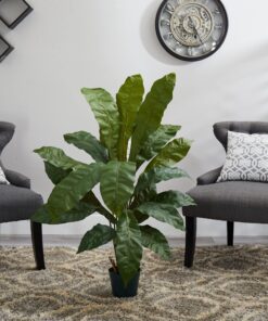 Nearly Natural 6739 Birdsnest Plant, 3.5-Feet, Green 14 81ASAdNfSJL