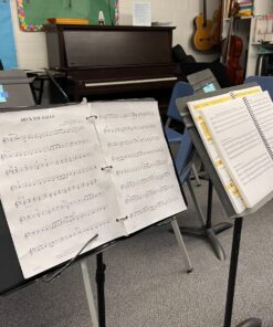 Music Stand, Kasonic 2 in 1 Dual-Use Folding Sheet Music Stand & Desktop Book Stand, Portable and Lightweight with Music Sheet Clip Holder & Carrying Bag Suitable for Instrumental Performance (Black) Black 58 81ASMUdiKJL