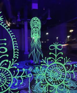 Crafty Croc Liquid Chalk Markers, Neon Chalk Pens Glow Under Blacklight, Includes 2 Each Fluorescent Yellow, Blue, Green, Orange and Pink (10 Pack) 10 Pack Double Neon (2 x Blue, Green, Yellow, Orange, Pink) Bold (6mm) 37 81AWUUtZxbL