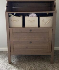 StorageWorks Storage Baskets for Organizing Shelves , Foldable Fabric Storage Bins with Handles, Beige, White & Ivory, 3-Pack, 11 ½" L x 8 ¾" W x 6 ½" H 30 81AXQEJWZJL