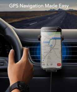 Wireless Car Charger, Baseus 15W Fast Charging Phone Mount for Car Vent, Car Phone Holder with Enlarged Charging Coil for iPhone 15 14 13 12 11 10 8 Pro Max Xs, Samsung Galaxy S&Note Series Google LG 33 81AZVcXoB0L