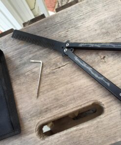 Funtuan Dragon Totem Stainless Steel Practice Butterfly Knife Trainer and Comb Knife Trainer (Black) 42 81Aa7p vXKL