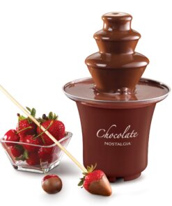 Alternative view of Nostalgia 8-Ounce Chocolate Fondue Fountain, Half-Pound Capacity, Easy to Assemble 3 Tiers, Perfect for Nacho Cheese, BBQ Sauce, Ranch, Liqueurs, 0.5 Pound, Brown