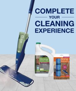 Bona Multi-Surface Hard Floor Cleaner Spray Mop Cartridge - 34 fl oz - Unscented - Refillable - Residue-Free Floor Cleaning Solution for Bona Spray Mops - Stone, Tile, Laminate, and Vinyl Floors 14 81AbW1lIA5L