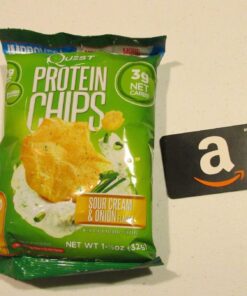 Quest Nutrition Sour Cream & Onion Protein Chips, Low Carb, Gluten Free, Potato Free, Baked, (8 Count of 1.1 oz Bags) 9 oz 1.1 Ounce (Pack of 8) 34 81Abtz3p6pL
