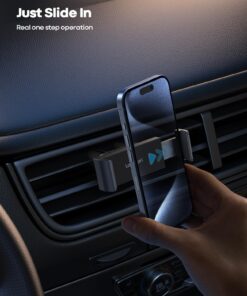 Alternative view of Lamicall Car Vent Phone Mount - Air Vent Clip Holder, Universal Stand Hands Free Cradle Compatible with Cell Phone 14 13 12 Mini 11 Pro Xs Max Xr X 8 7 6 6s Plus SE Smartphones Black 1-Black