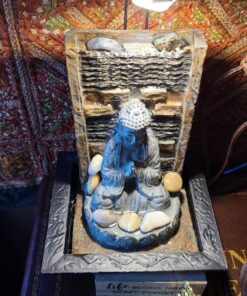 Namaste Zen Buddha Tabletop Water Fountain 11 1/2" Waterfall with LED Light for Indoor Table Desk - John Timberland 27 81Ac4Y8phxL