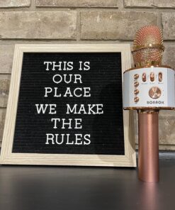 BONAOK Wireless Bluetooth Karaoke Microphone, 3-in-1 Portable Handheld Mic Speaker for All Smartphones,Gifts for Girls Kids Adults All Age Q37(Rose Gold) Rose Gold 39 81Ad8KmjdWL