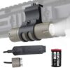 Monstrum 100 Lumens Ultra-Compact Flashlight with 90 Degree Offset Rail Mount and Detachable Remote Pressure Switch Flat Dark Earth 57 81AdEZ36RpL