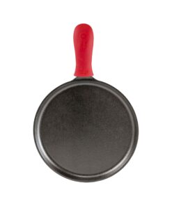 Lodge Cast Iron Round Griddle with Red Silicone Hot Handle Holder, 10.5-inch Round Griddle Bundle 19 81AdVR 3i2L