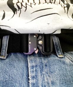 FAIRWIN Men's Tactical Belt, Rigger Belt, Utility Web Nylon Novelty Work Belt for Men Black S(Waist 30''-36''Width 1.5'') 28 81AdbPAEECL