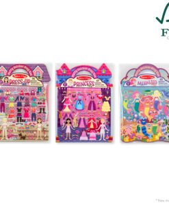 Melissa & Doug Puffy Sticker Activity Books Set: Dress-Up, Princess, Mermaid - 208 Reusable Stickers - Dress Up Doll Stickers, Restickable Puffy Sticker Books For Kids Ages 4+- FSC-Certified Materials 16 81AeBfq85cL