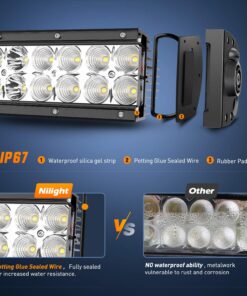 Nilight - 70003C-A 22" 120w LED Light Bar Flood Spot Combo Work Light Driving Lights Fog Lamp Offroad Lighting for SUV Ute ATV Truck 4x4 Boat,2 Years Warranty 22Inch 120W Light Bar 27 81AeoWNWFpL