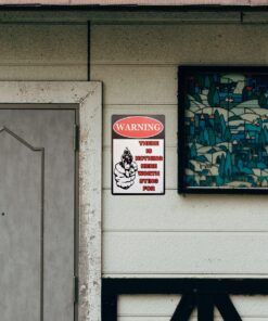 Alternative view of ERLOOD Warning There is Nothing Here Worth Dying for Retro Vintage Bar Metal Tin Sign 12x8 Inches
