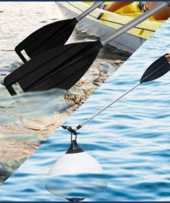 Five Oceans Canoe Paddle, Canoe Paddles and Boat Hook, Black, 4-Feet Long, Anodized Aluminum Shaft, Reinforced ABS Plastic Blade & Hook, Lightweight - FO1876 12 81AgVg9uzxL