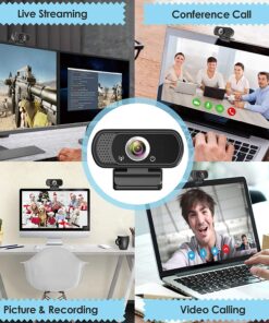 ToLuLu 1080P Webcam with Microphone, HD Webcam Web Camera with Tripod Stand, Widescreen USB Computer Camera, Streaming Mic Webcam for Online Calling/Conferencing, Zoom/Facetime/YouTube Laptop Desktop 37 81AgW7JRQkL