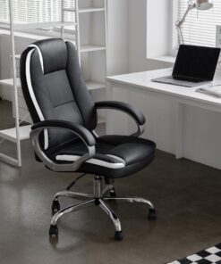 Alternative view of NEO CHAIR Office Chair Computer Desk Chair Gaming - Ergonomic High Back Cushion Lumbar Support with Wheels Comfortable Black Leather Racing Seat Adjustable Swivel Rolling Home Executive Black-n