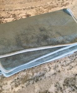 SINLAND Microfiber Cleaning Cloth Ulura Absorbent Softer Towel Reusable Cleaning Cloth Streak Free Lint Free Cleaning Cloth for Home, Kitchen, Car, Window Use 12x12 Inch Slate Grey 6 Pack 40 81AivwQNkKL