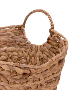Household Essentials ML-4002 Tall Water Hyacinth Wicker Basket with Handles | Natural, Brown, Natural 28 81AkbSR1PWL