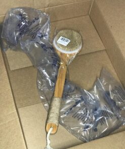 Chikoni Dry Bath Body Brush Back Scrubber with Anti-Slip Long Wooden Handle, 100% Natural Bristles Body Massager, Perfect for Exfoliating, Detox and Cellulite, Blood Circulation, Good for Health 40 81AlILB26iL