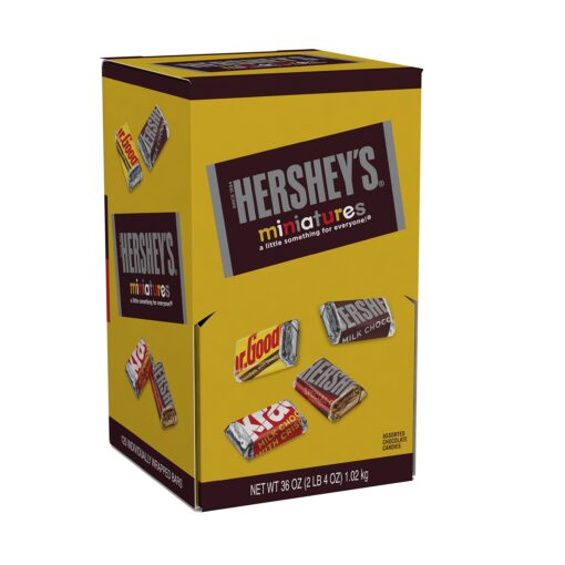 HERSHEY'S Chocolate Candy Bar Assortment, Miniatures (Hershey's, Krackel, Mr Goodbar, Special Dark), 36 Ounce 36 Ounce (Pack of 1)