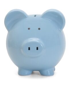 Child to Cherish Ceramic Piggy Bank, Blue Light Blue 10 81AmdMEkEL
