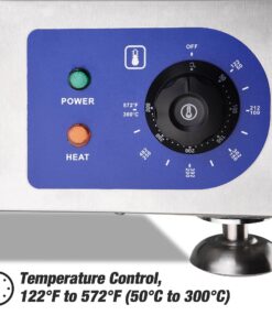 WeChef Commercial Electric Griddle 14" 1500W Countertop Griddle Flat Top Restaurant Grill Non-Stick Flat Temperature Control 122℉-572℉ 30 81An4 ZgUHL