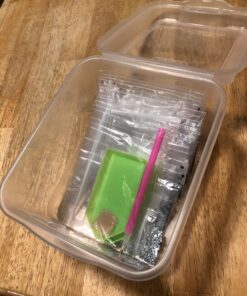 Sterilite FlipTop, Stackable Small Storage Bin with Hinging Lid, Plastic Container to Organize Desk at Home, Classroom, Office, Clear, 12-Pack 12 Pack 43 81Ane0KgVIL