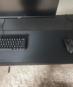 KTRIO Large Gaming Mouse Pad with Superior Micro-Weave Cloth, Extended Desk Mousepad with Stitched Edges, Non-Slip Base, Water Resist Keyboard Pad for Gamer, Office & Home, 31.5 x 11.8 in, Black X-Large (31.5" x 11.8") Black Stealth 32 81ApEenWdlL