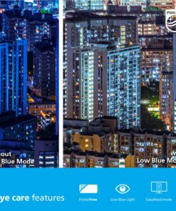 PHILIPS 22 inch Class Thin Full HD (1920 x 1080) 75Hz Monitor, VESA, HDMI & VGA Port, 4 Year Advance Replacement Warranty, 221V8LN 22" Class Full HD | 75Hz 22 81ApevM0u3L