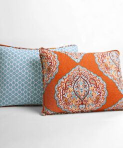 Lush Décor Harley Quilt Damask Pattern Reversible 5 Piece Bedding Set, King, Tangerine 35 81Ar7Oj0sWL