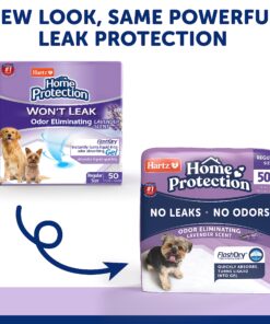 Hartz Home Protection Lavender Scented Dog Pads, 50 count, Super Absorbent & Won't Leak, Odor Eliminating 21 x 21 (50 count) 22 81ArB2MxOnL 2