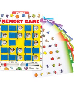 Melissa & Doug Flip to Win Travel Memory Game - Wooden Board, 7 Double-Sided Cards Games, Road Trip Essentials For Kids, Hangman Toddlers And Kids 5+ 33 81As63F0QhL 1