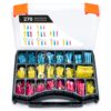 Wirefy Heat Shrink Wire Connectors Kit - Marine Grade Electrical Connectors - Automotive Butt Connectors - Insulated Ring, Spade, Fork, Hook Crimp Terminals - 22-10 Gauge - 270 PCS 270 pieces kit 8 81AuqJ99hVL