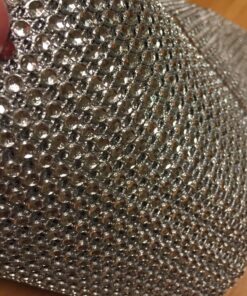 Silver Diamond Sparkling Rhinestone Mesh Ribbon for Event Decorations, Wedding Cake, Birthdays, Baby Shower, Arts & Crafts, 4.75" x 10 Yards, 24 Row, 1 Roll 45 81AxIl63u6L 2