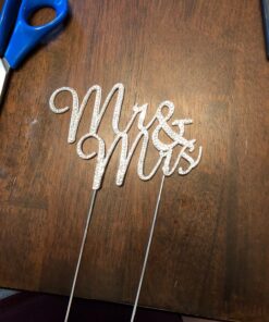 Ella Celebration Mr and Mrs Wedding Cake Topper Rhinestone Monogram Decoration Cake Toppers Mr & Mrs (Silver) Silver 36 81AxUhRVk1L