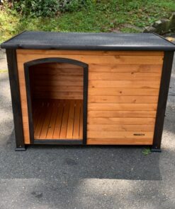 PRECISION PET PRODUCTS Extreme Outback Log Cabin Dog House, Large, Natural Wood (7027013) Walnut/Dark Brown Extreme Outdoor Log Cabin 31 81AyCz33fYL