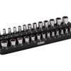 ARES 70233-26-Piece 1/4-Inch Metric Magnetic Socket Organizer - Holds 13 Standard Size and 13 Deep Size Sockets - Keeps Your Tool Box Organized 1/4-Inch Drive Black (Mm) 22 81AzXbB9VdS