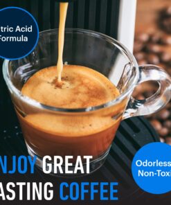 Coffee Machine Descaler - 2 Uses - Descaling Solution for Nespresso Breville Keurig Jura & More - USA Made Cleaner For All Coffee Machines, Glass Pot Cleaner and Espresso Makers 8 Fl Oz (Pack of 1) 16 81AzcA66rAL