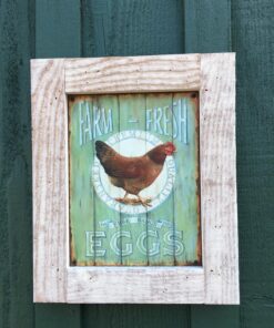 Barnyard Designs 'Farm Fresh Free Range Eggs' Retro Vintage Metal Tin Bar Sign, Decorative Wall Art Signage, Primitive Farmhouse Country Kitchen Home Décor, 10" x 13" Eggs Hen 29 81B 49dqZsL