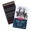 Derwent Graphic Drawing Pencils, Medium, Metal Tin, 12 Count (34214) 12 Count (Pack of 1) 4 81B 4dRLZL