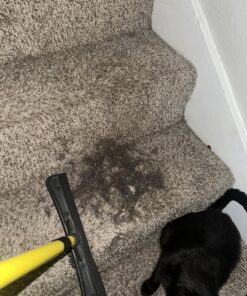 FURemover Original Indoor Pet Hair Rubber Broom with Carpet Rake and Squeegee, Black and Yellow FURemover Original Indoor Broom 49 81B0qFr4QhL