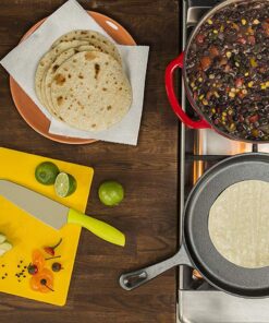 Lodge Cast Iron Round Griddle with Red Silicone Hot Handle Holder, 10.5-inch Round Griddle Bundle 20 81B0uj8ZZ4L