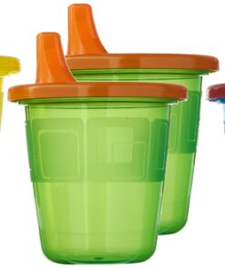 The First Years Take and Toss Spill-Proof Sippy Cup, Assorted, Pack of 6 6 Count (Pack of 1) Cups w/ Spill Proof Lid 32 81B1RfrIsHL