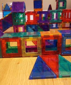 Playmags 150-Piece Magnetic Tiles Building Set – 3D Magnet Building Blocks, Creative Imagination, Inspirational, Educational STEM Toys for Kids with 1 Car Single 57 81B4vtnNMfL